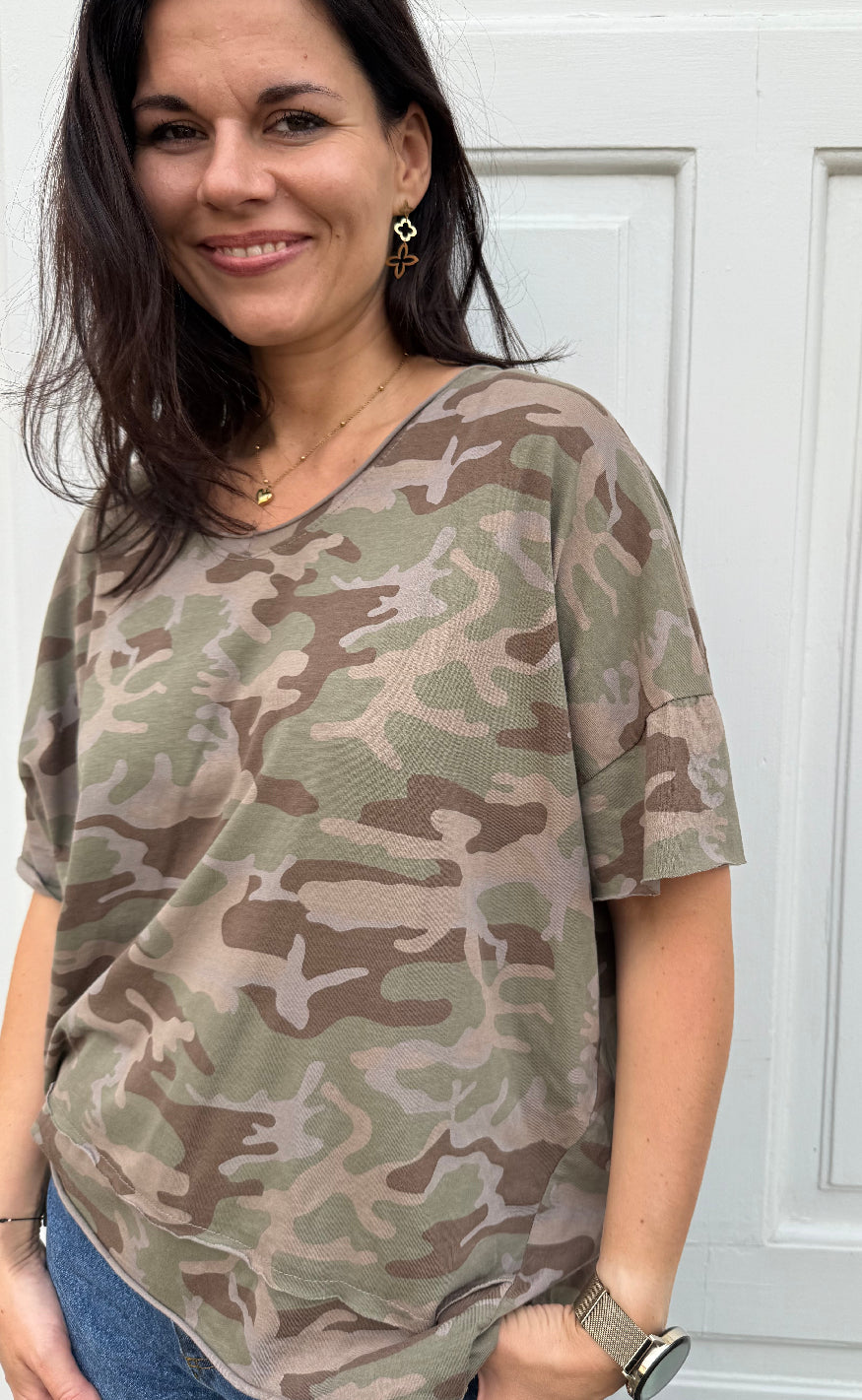 Marta Du Chateau T-shirt - Harper - Green Camo