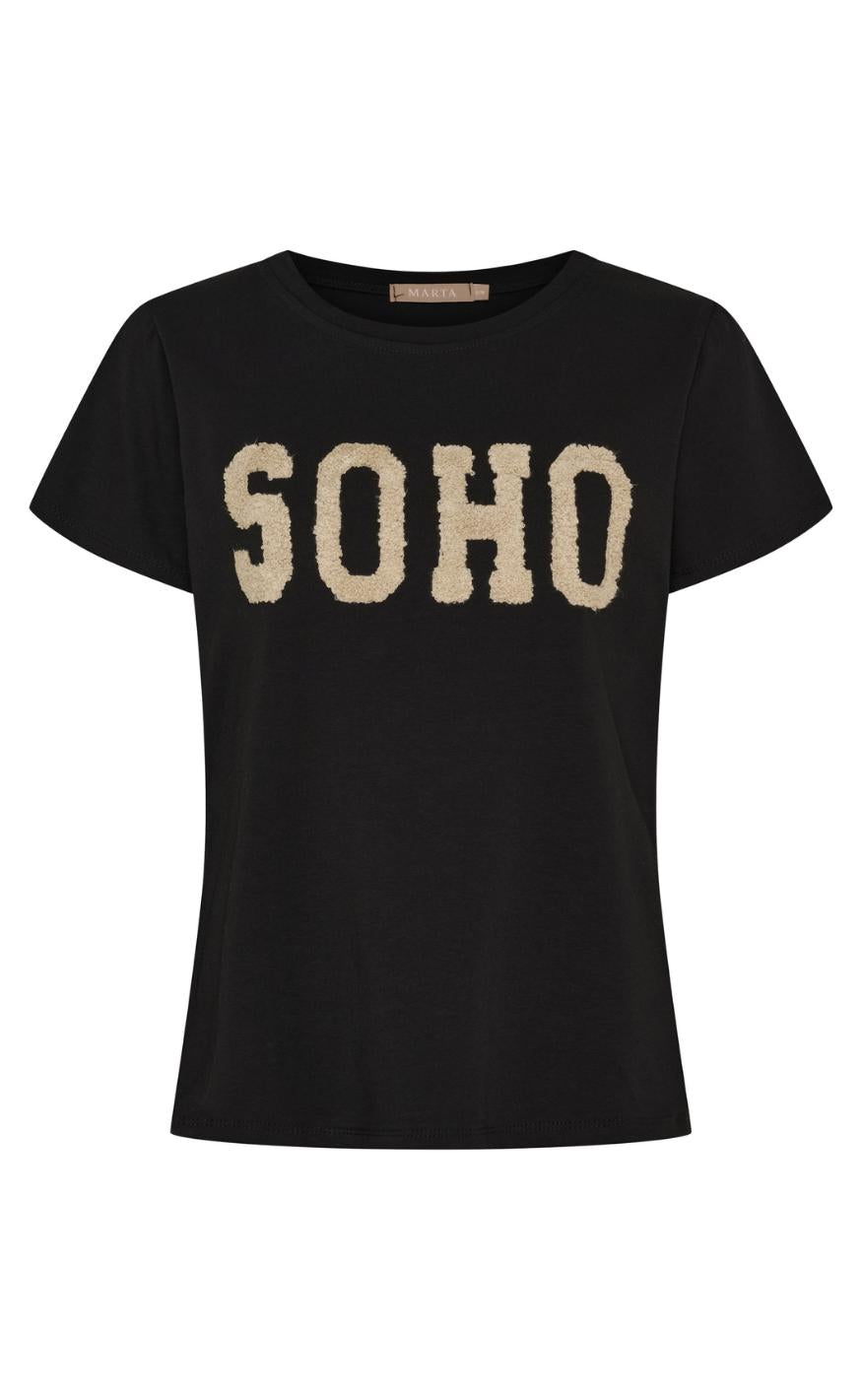 Marta Du Chateau T-shirt - Herdis - Black/Beige
