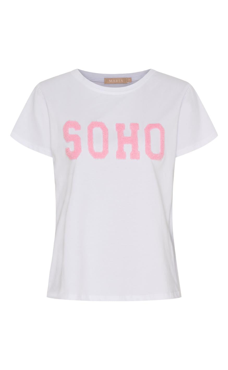 Marta Du Chateau T-shirt - Herdis - White/Baby