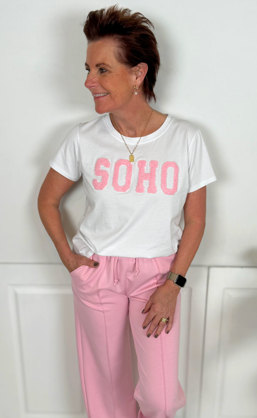 Marta Du Chateau T-shirt - Herdis - White/Baby