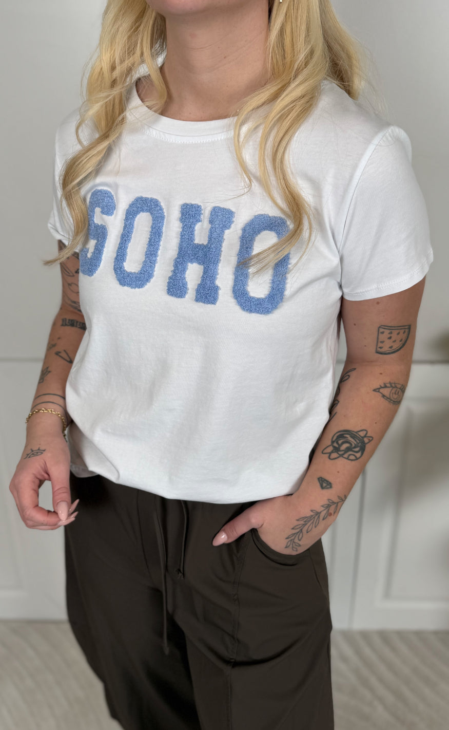 Marta Du Chateau T-shirt - Herdis - White/Sky