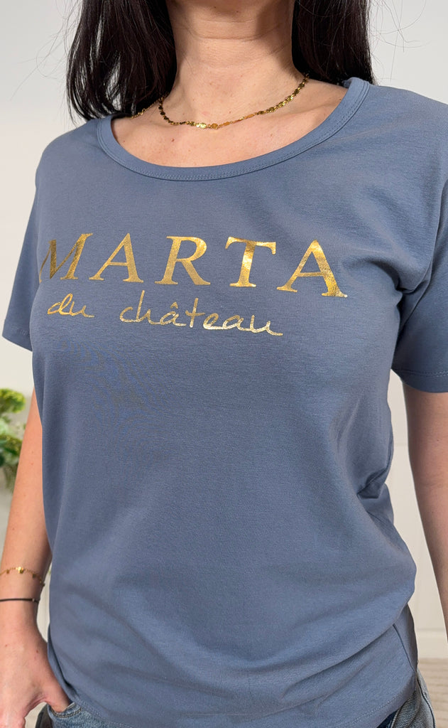 Marta Du Chateau T-shirt - Jeanette - Denim Blue