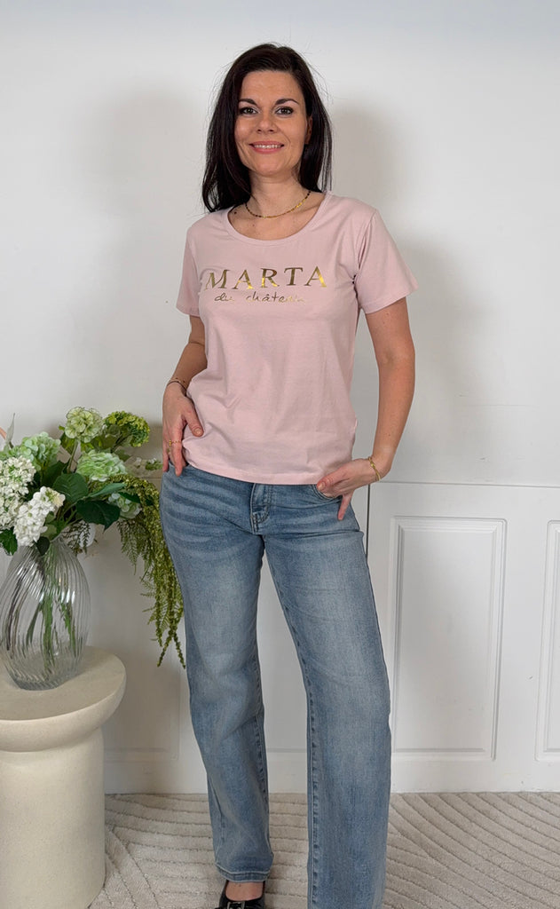 Marta Du Chateau T-shirt - Jeanette - Old Rose