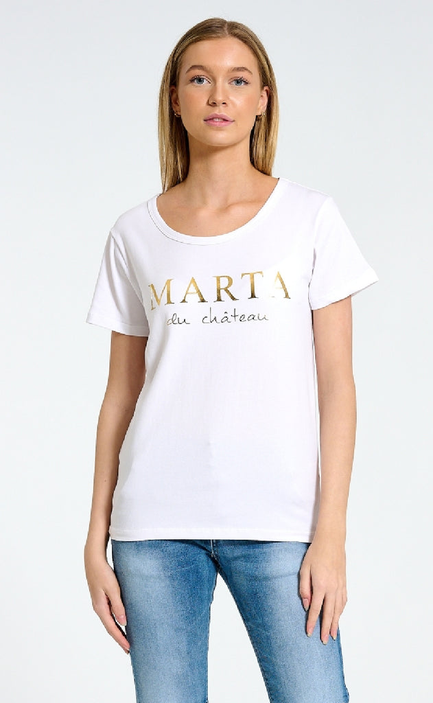 Marta Du Chateau T-shirt - Jeanette - Optisk White