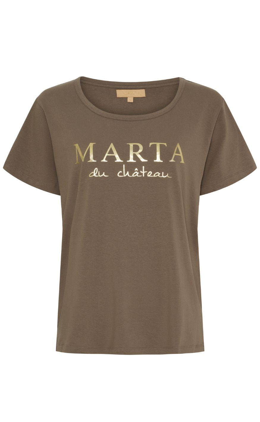 Marta Du Chateau T-shirts - Jeanette - Fango
