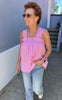 Marta Du Chateau Top - 6210 Emmeline - Fuxia Stripe