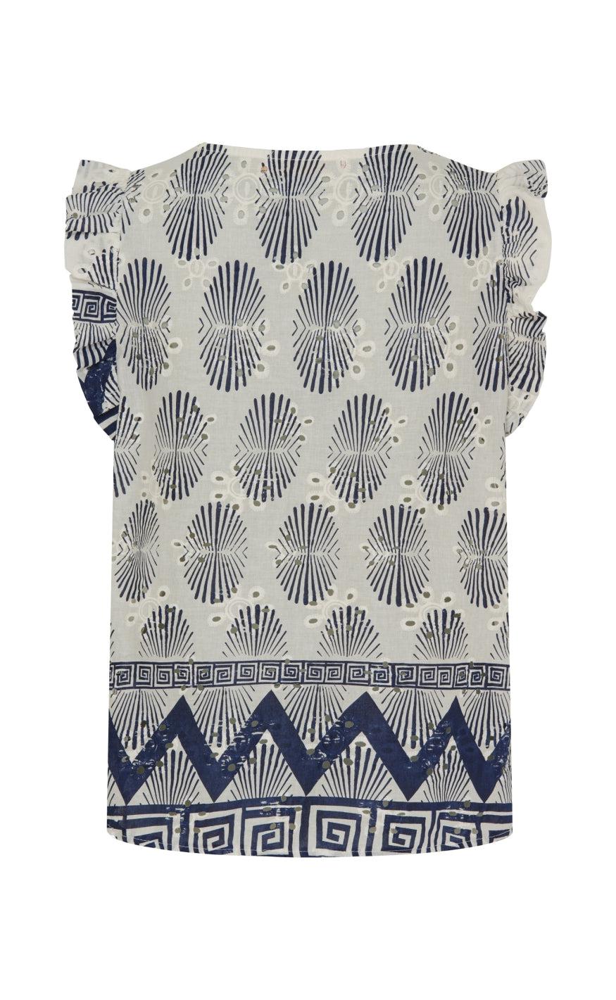 Marta Du Chateau Top - 85573 Juliane - White/Navy