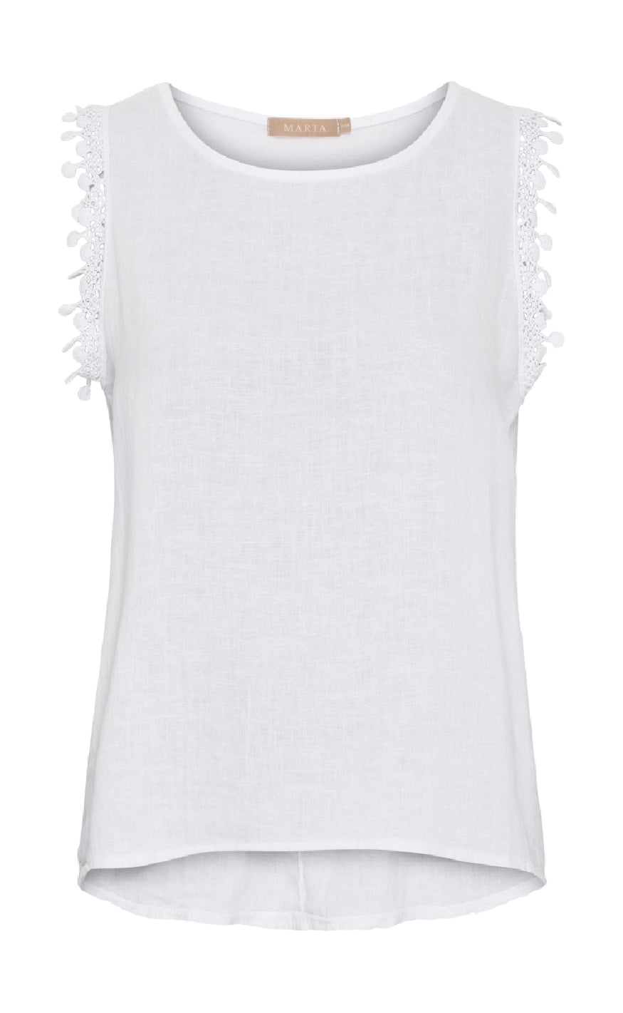 Marta Du Chateau Top - Holly - Optical White
