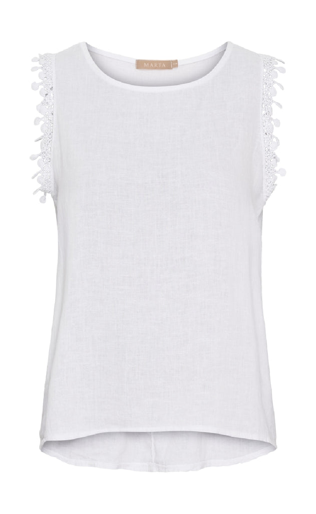 Marta Du Chateau Top - Holly - Optical White