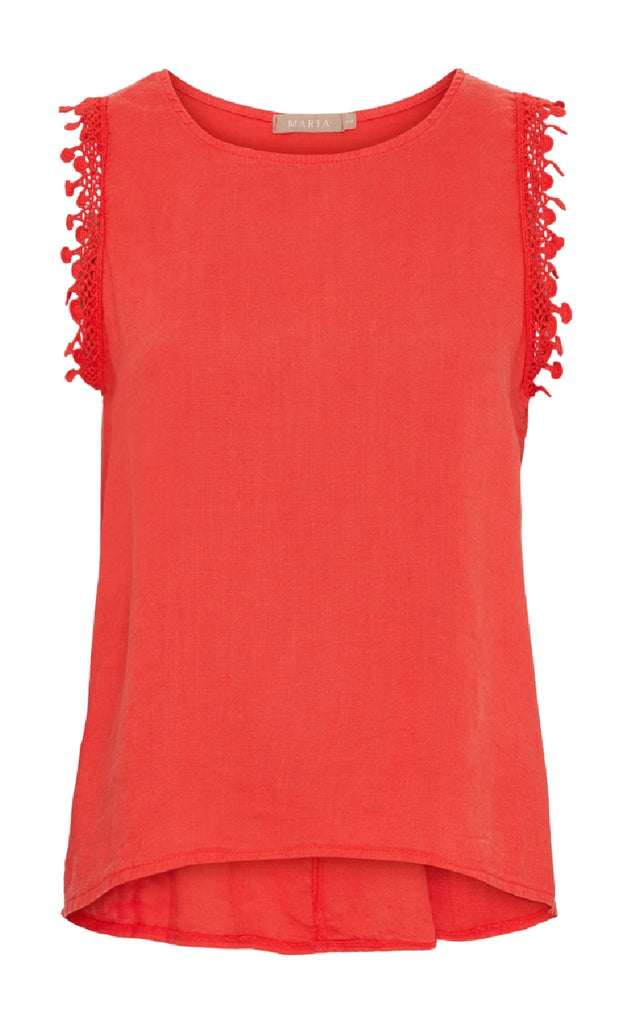 Marta Du Chateau Top - Holly - Red