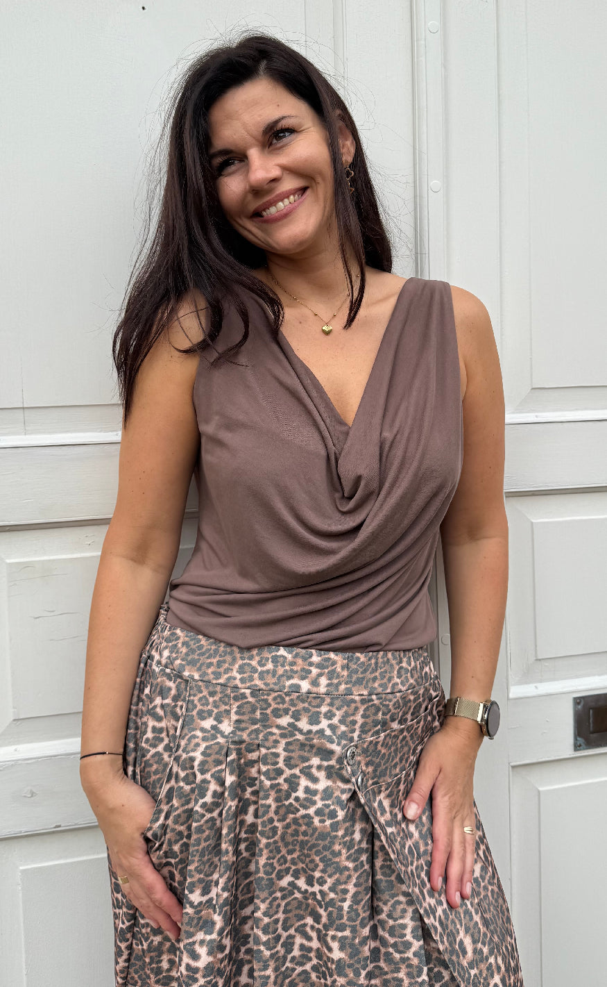 Marta Du Chateau Top - Veronika - Brown