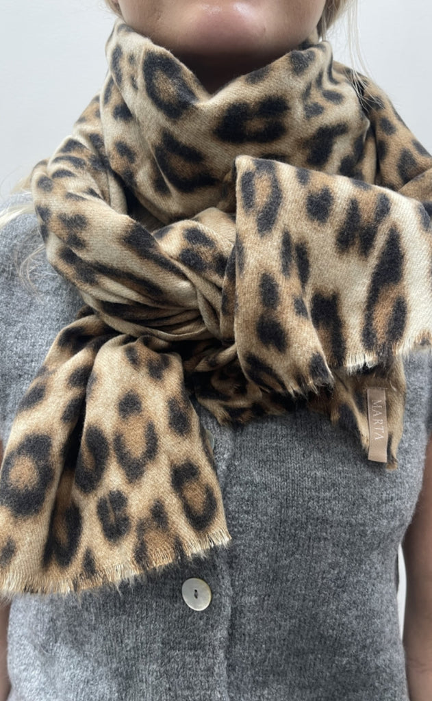 Marta Du Chateau Tørklæde - Mocca - Leo