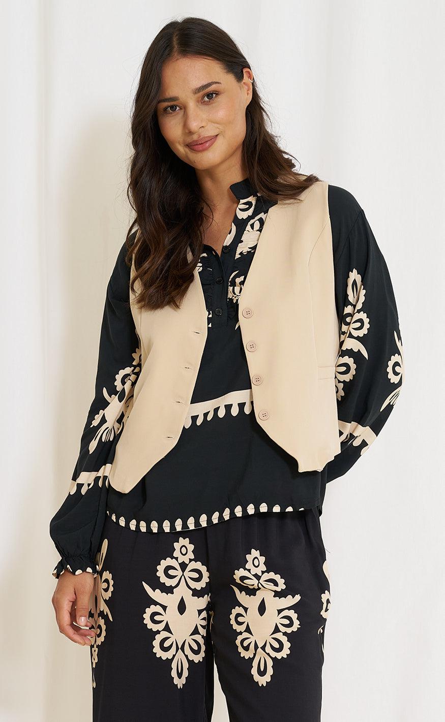 Marta Du Chateau Vest - 81093 Vilde - Beige