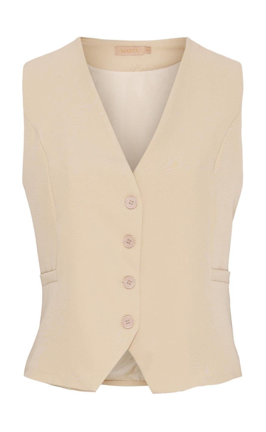 Marta Du Chateau Vest - 81093 Vilde - Beige