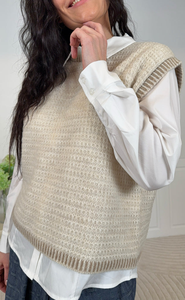 Marta Du Chateau Vest - Antonine - Beige/LightCamel