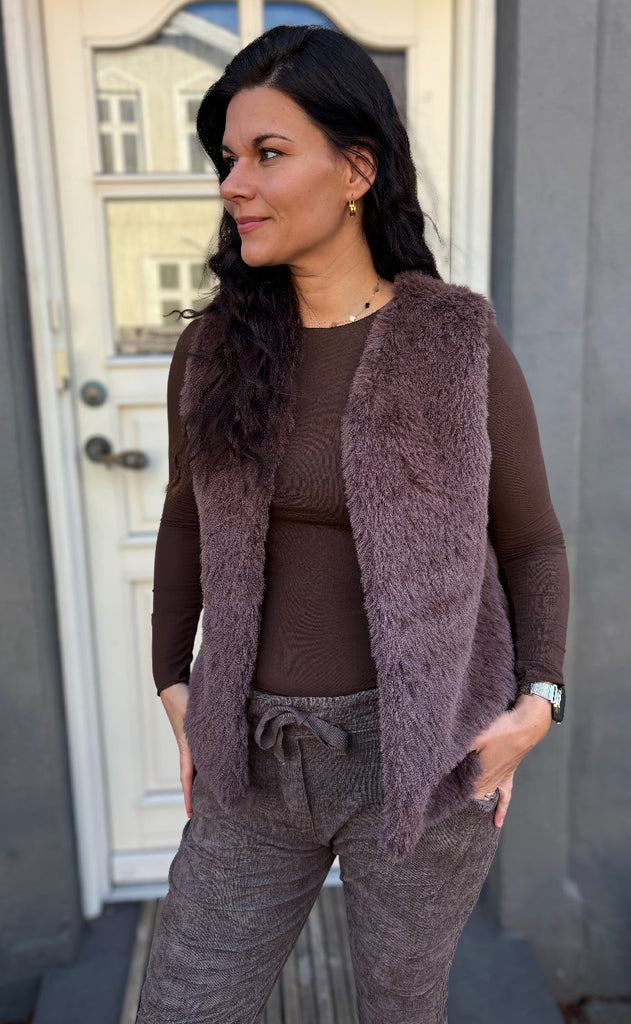 Marta Du Chateau Vest - Arlette - Marrone