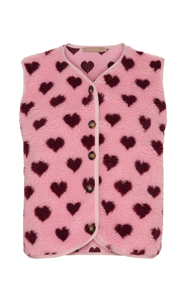 Marta Du Chateau Vest - Dahlia - Rosa/Bordeaux