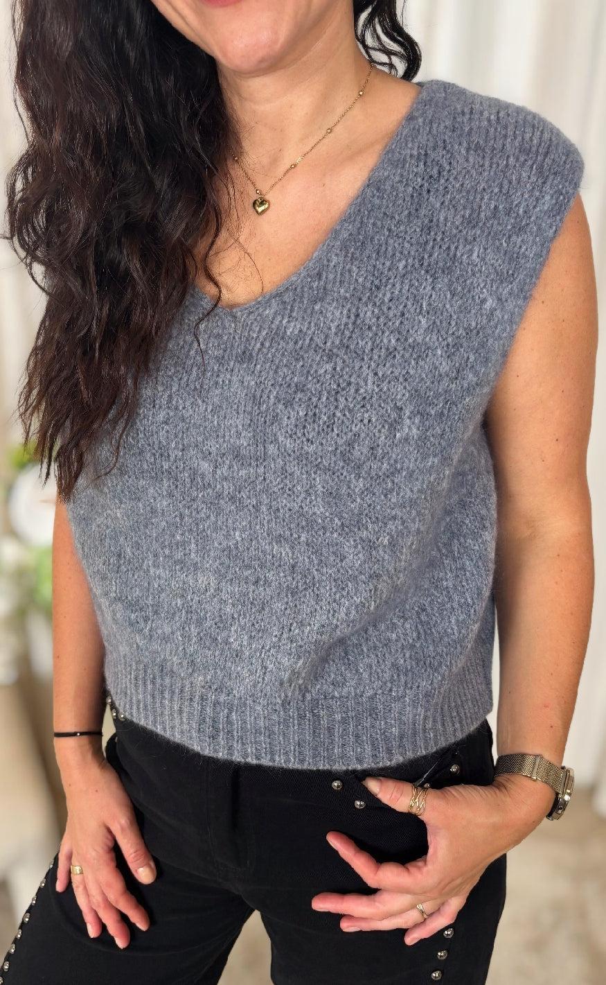 Marta Du Chateau Vest - Marlene - Grey