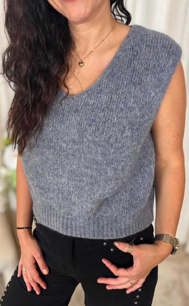 Marta Du Chateau Vest - Marlene - Grey