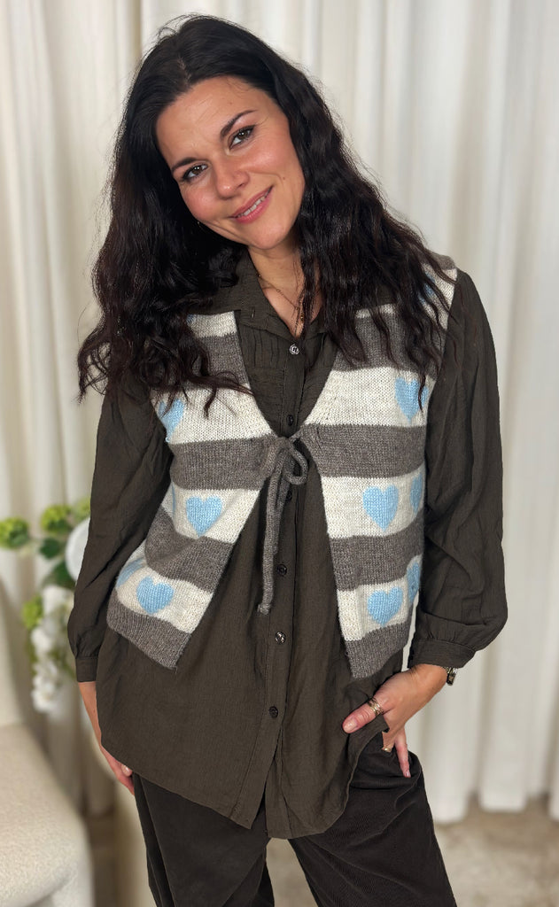 Marta Du Chateau Vest - Phoenix Knit - Celeste