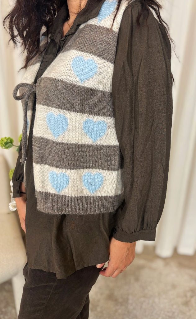 Marta Du Chateau Vest - Phoenix Knit - Celeste