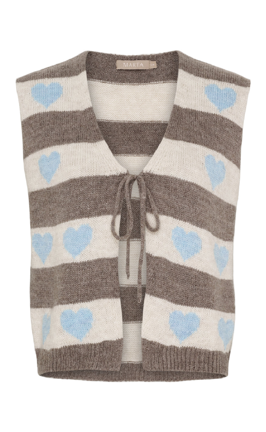Marta Du Chateau Vest - Phoenix Knit - Celeste