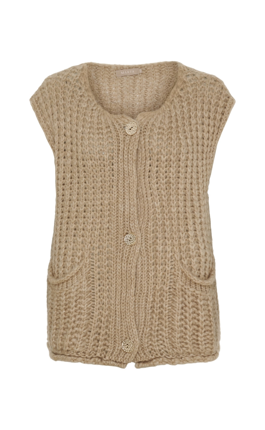 Marta Du Chateau Vest - Ruby - Beige