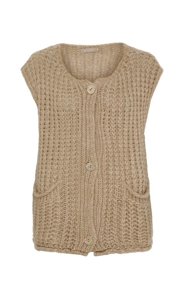 Marta Du Chateau Vest - Ruby - Beige