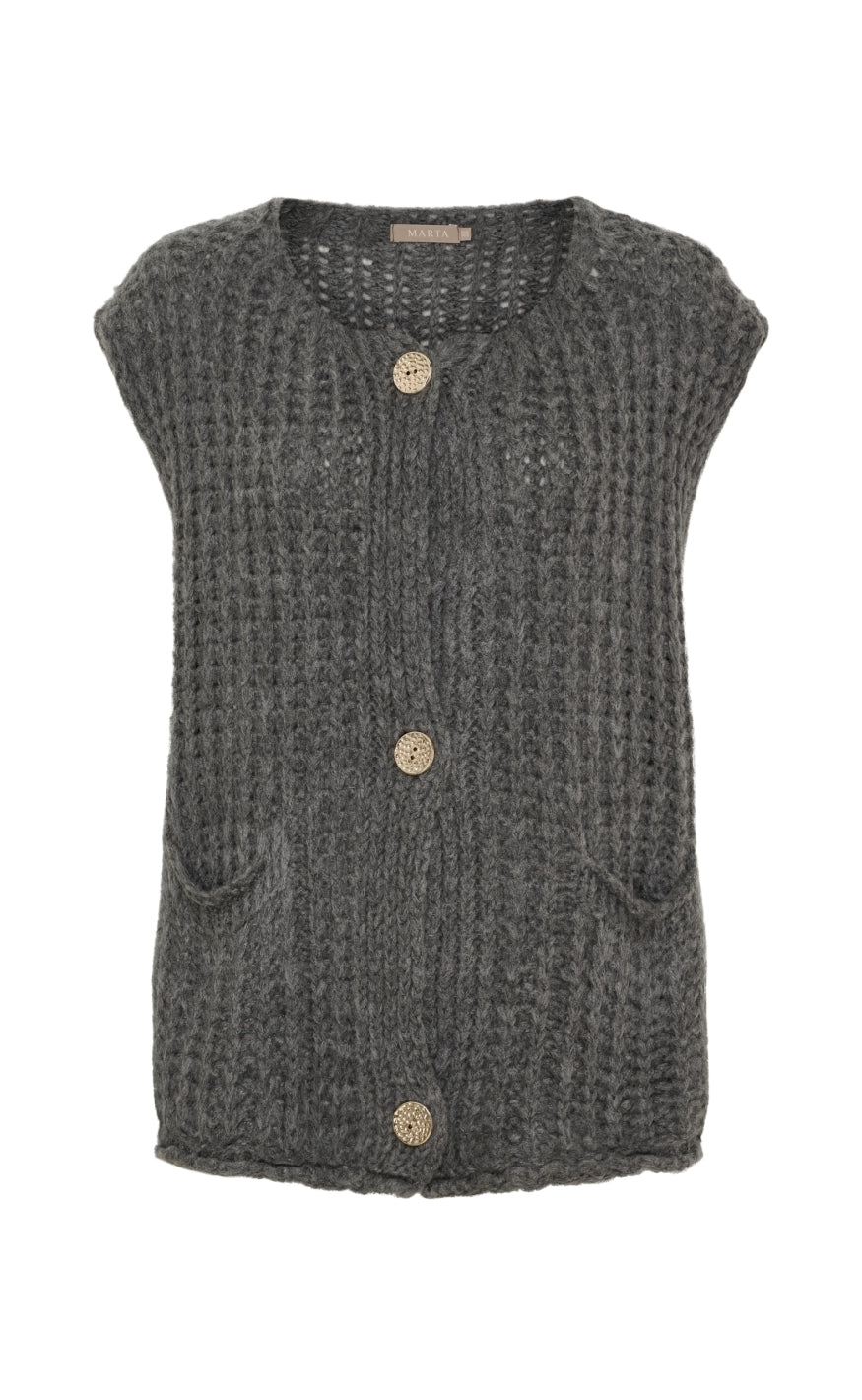 Marta Du Chateau Vest - Ruby - Dark Grey