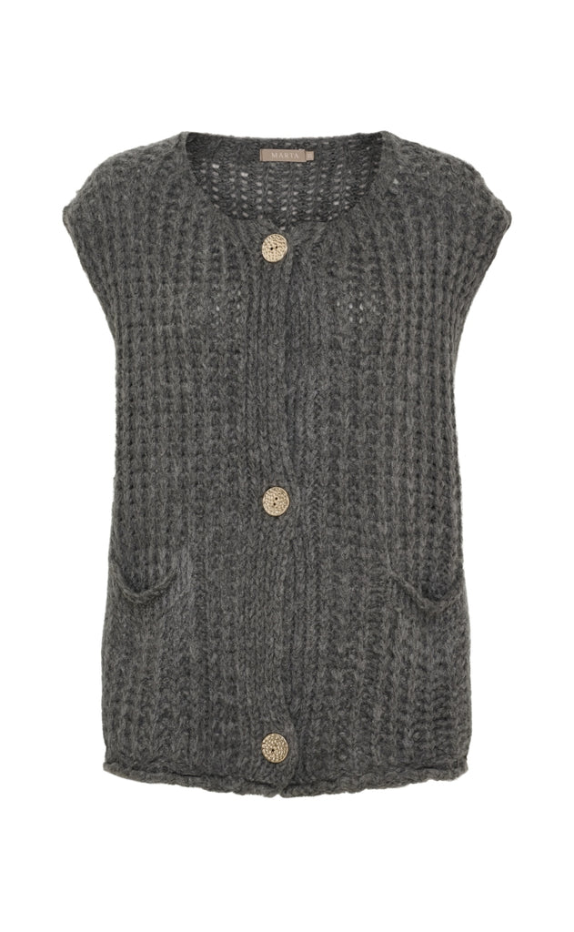 Marta Du Chateau Vest - Ruby - Dark Grey