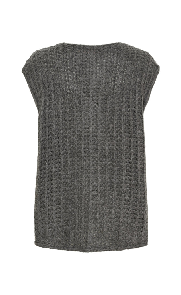 Marta Du Chateau Vest - Ruby - Dark Grey