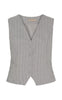 Marta Du Chateau Vest - Solveig - Light Grey Stripe