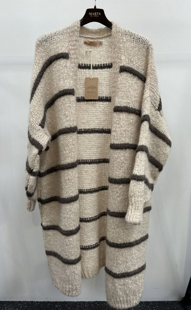 Marta du Chateau Cardigan - Simone Knit - Beige/Fango