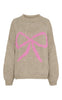 Marta du Chateau Striktrøje - Sandrine - Beige/Bubblegum