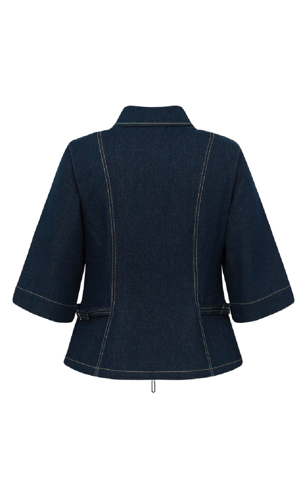 MbyM Bluse - Eirlys-M - Dark Unwashed Denim