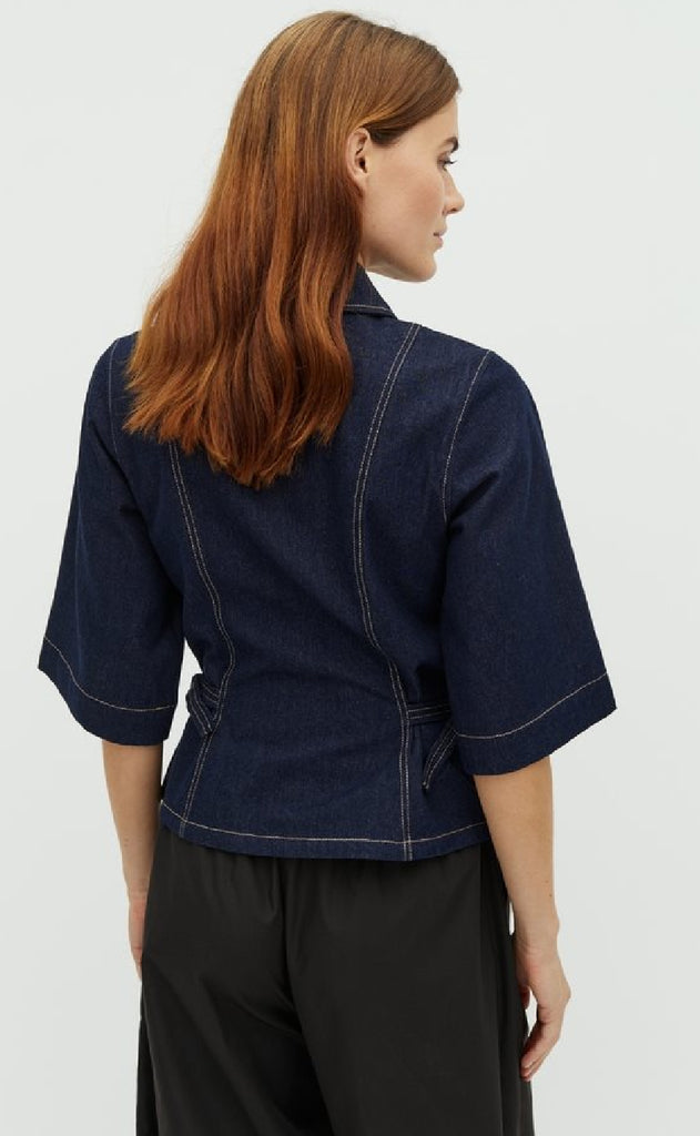MbyM Bluse - Eirlys-M - Dark Unwashed Denim
