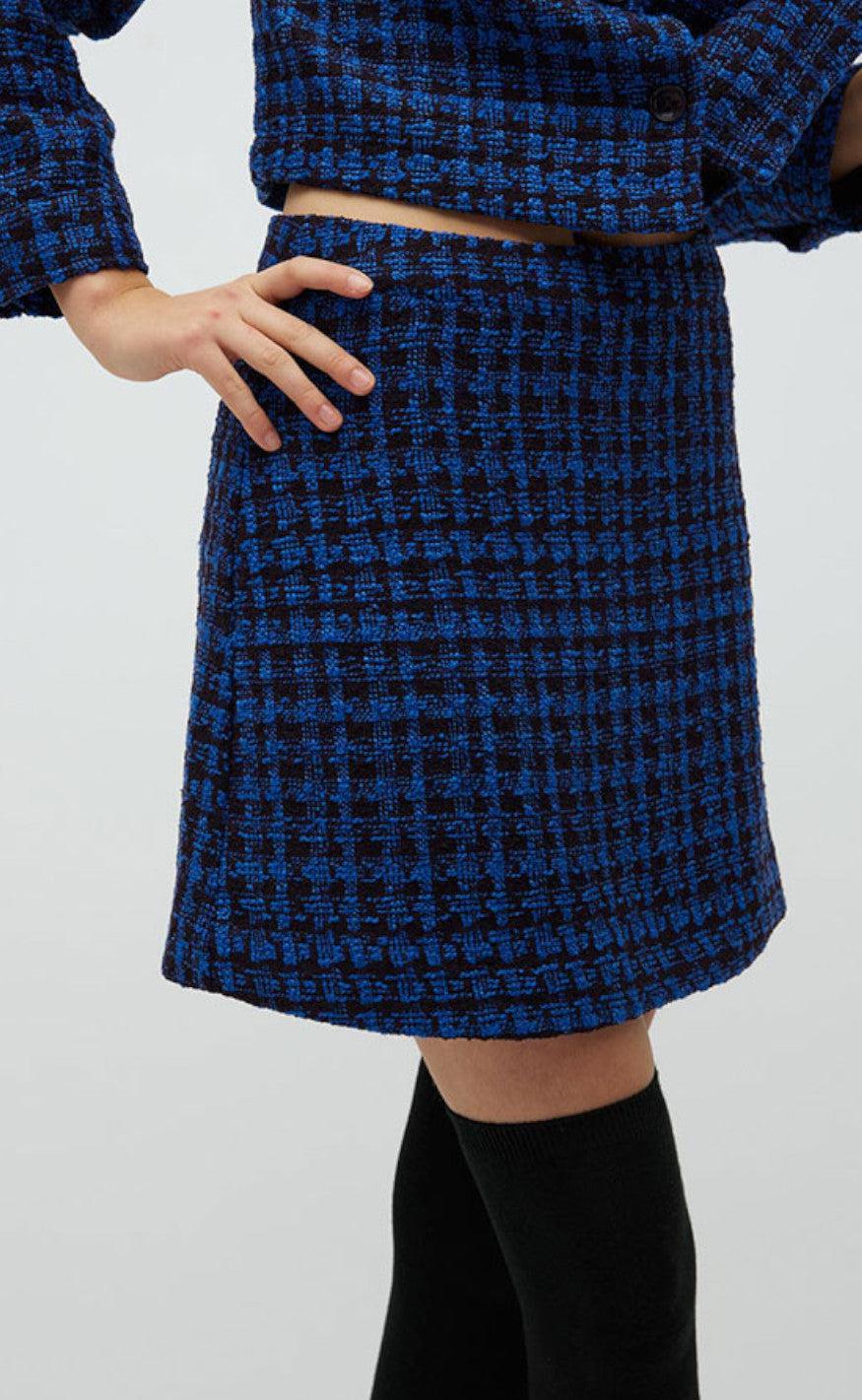 MbyM Nederdel - Pelian-M - Blue Houndstooth