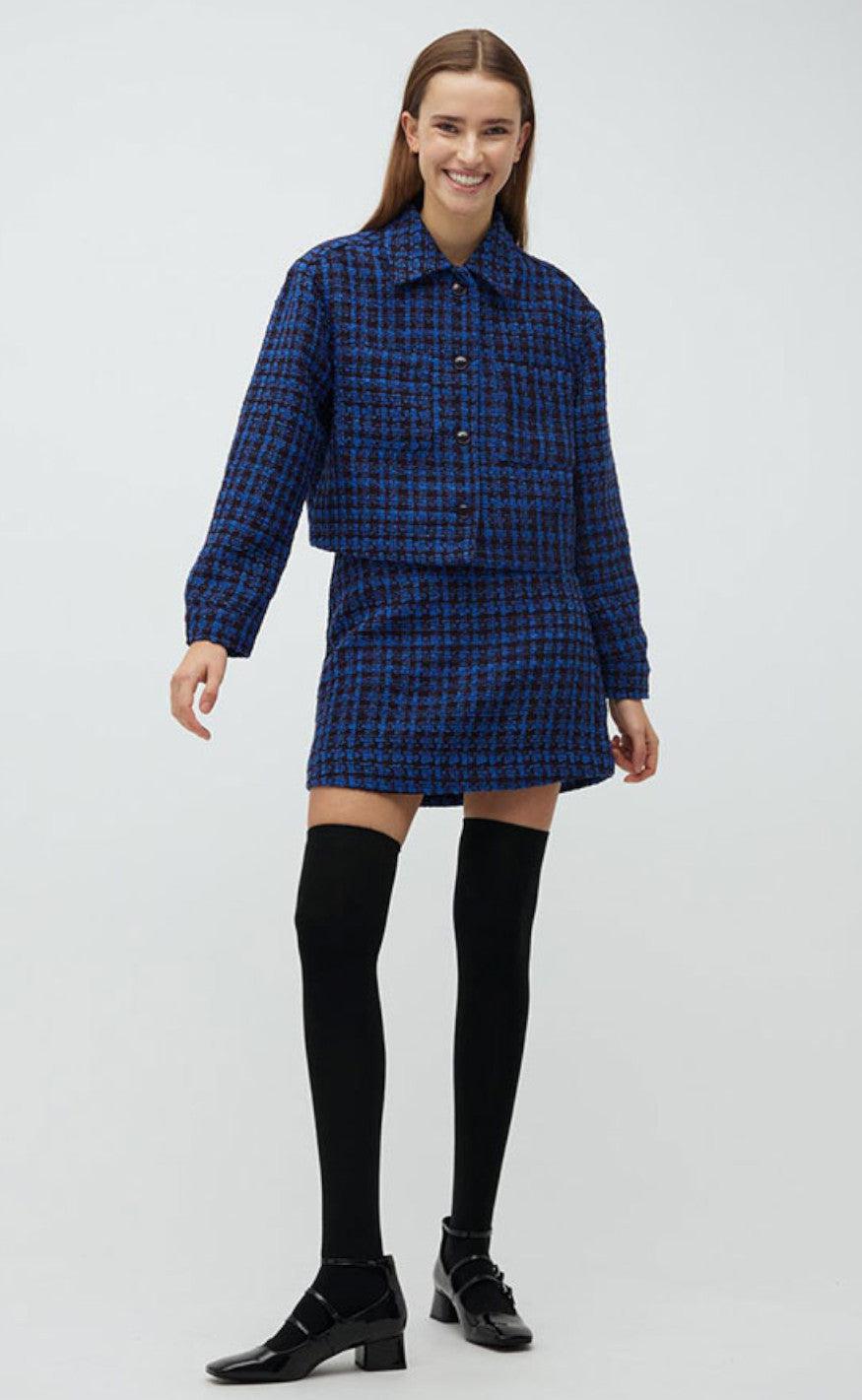 MbyM Nederdel - Pelian-M - Blue Houndstooth