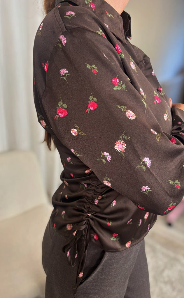 Mbym Bluse - Nura-M - Dark Evaline Print