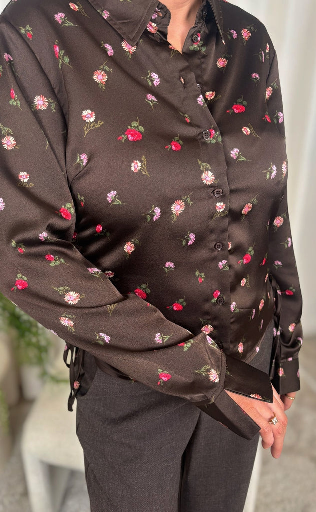 Mbym Bluse - Nura-M - Dark Evaline Print