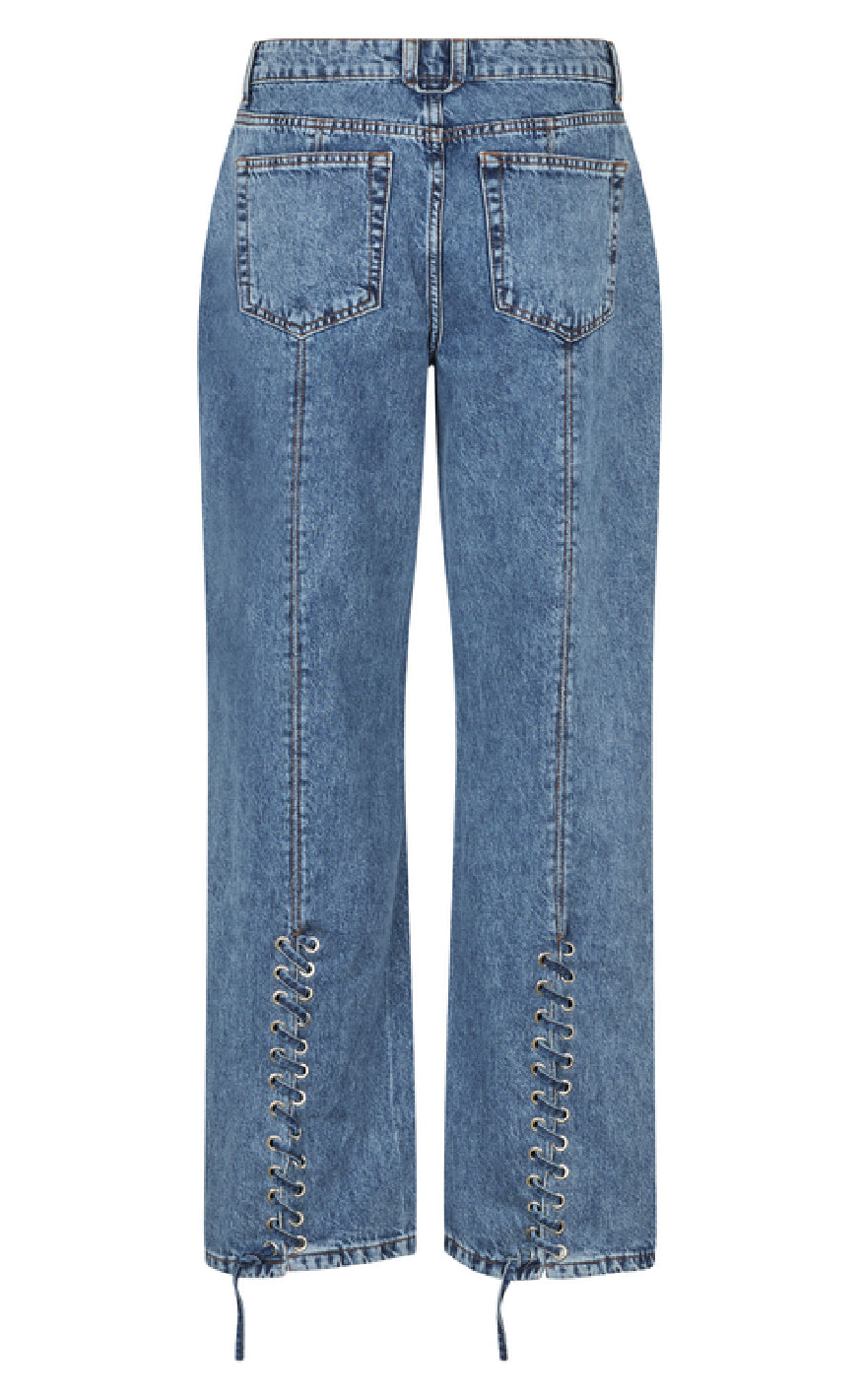 Mbym Bukser - Wallia-M - Mid Blue Vintage