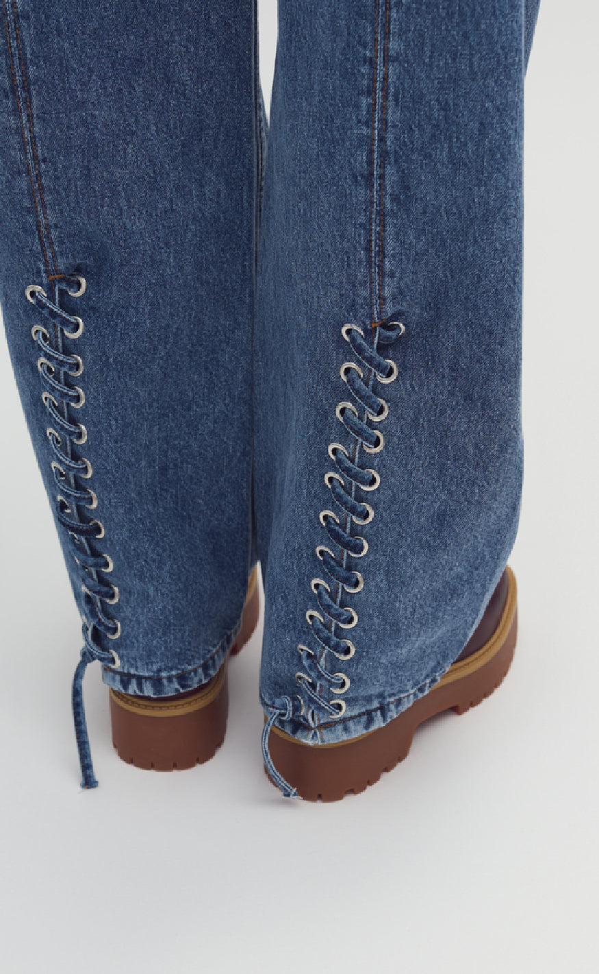 Mbym Bukser - Wallia-M - Mid Blue Vintage