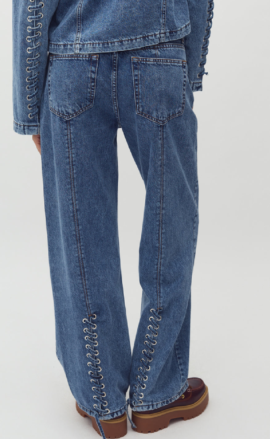 Mbym Bukser - Wallia-M - Mid Blue Vintage