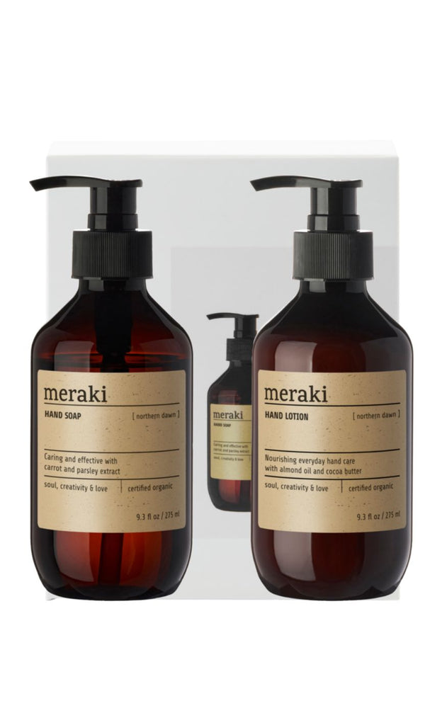 Meraki Gaveæske - Håndsæbe og håndcreme ''Simple Handcare'' 2x275 ml - Northern Dawn