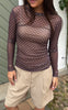 Say INA Copenhagen Bluse - Sophia Mesh - Brown W. Beige Dots