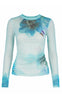 Say INA Copenhagen Bluse - Sophia Mesh - Big Blue Flowers