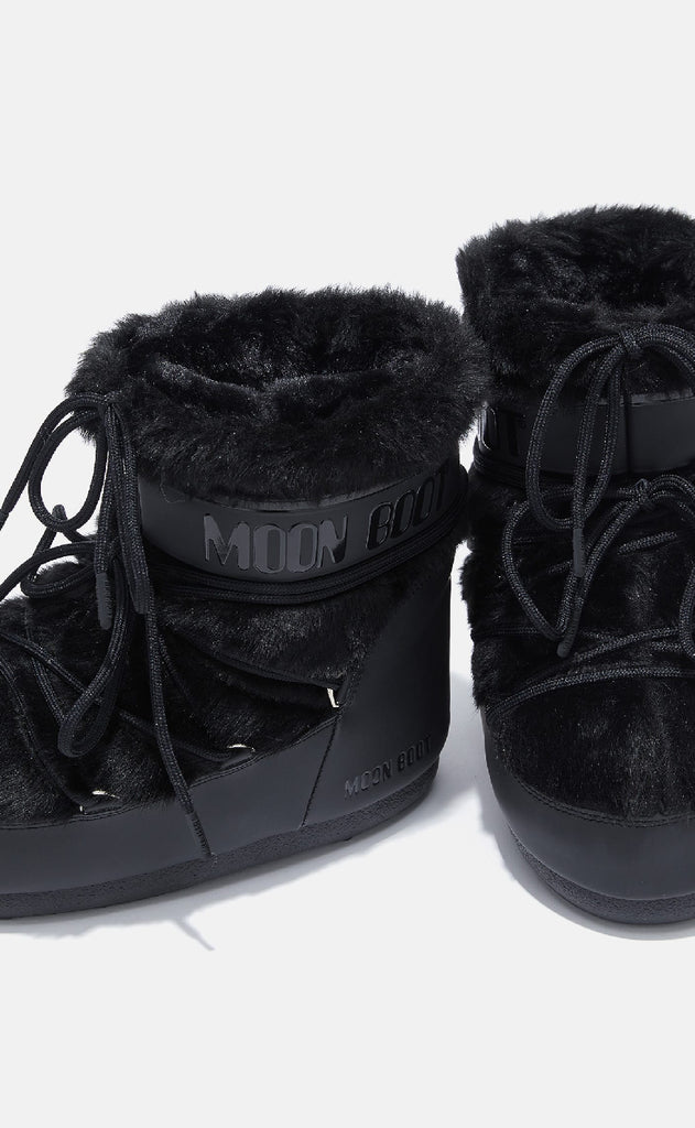 Moon Boot Støvler - Icon Low Faux Fur - Black