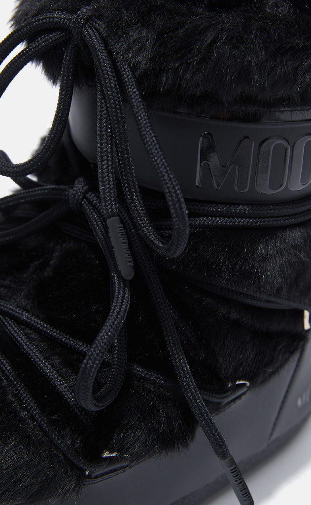 Moon Boot Støvler - Icon Low Faux Fur - Black