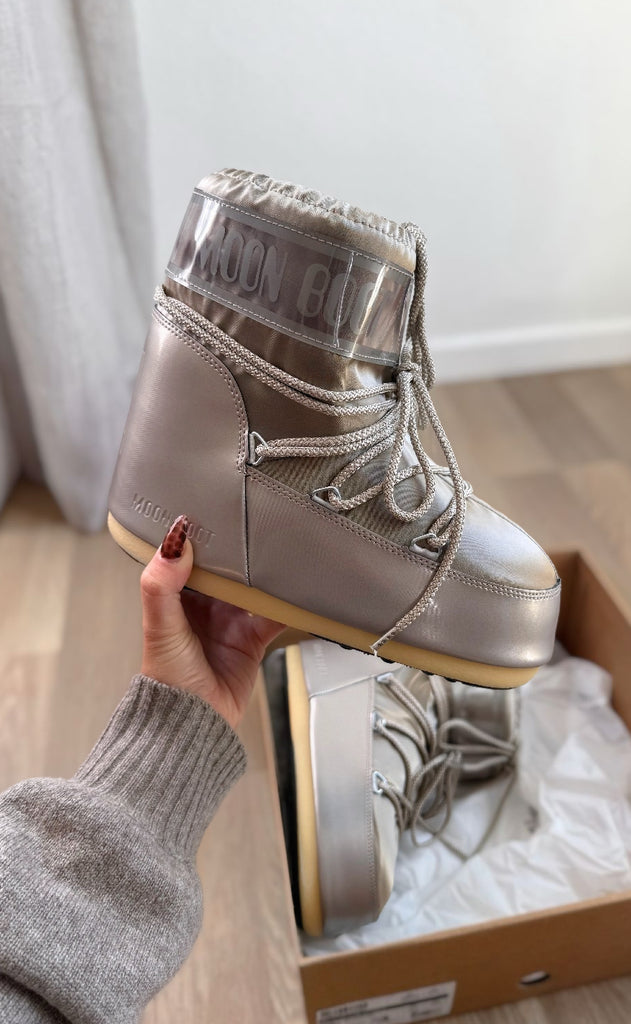 Moon Boot Støvler - Icon Low Glance - Platinum