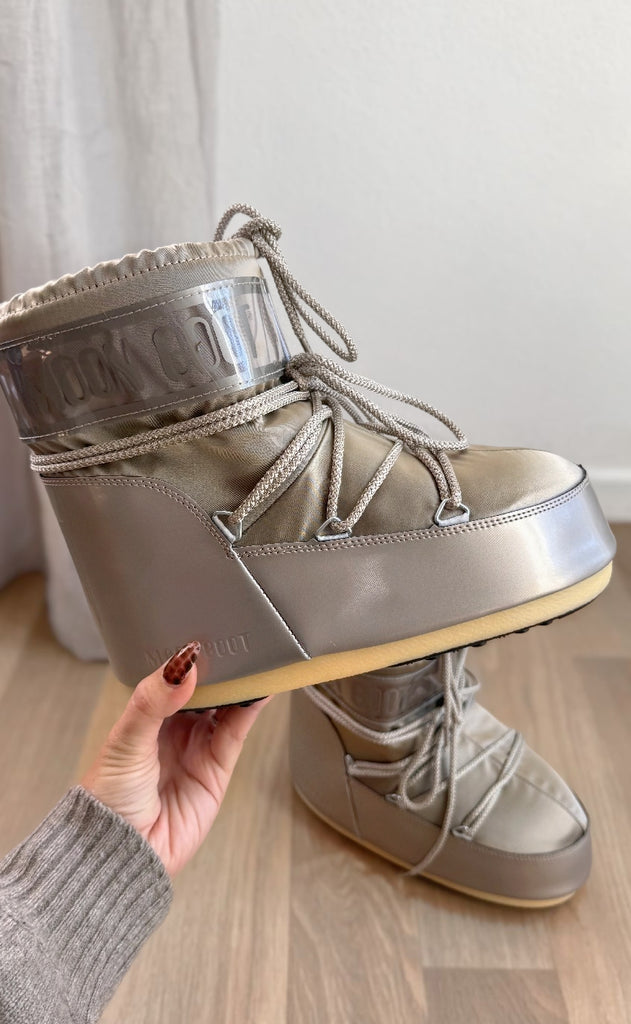 Moon Boot Støvler - Icon Low Glance - Platinum